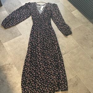 GAP Black Floral Maxi Dress